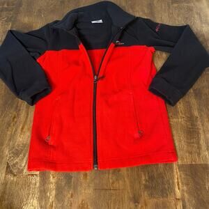 Columbia Georgia Bulldog red black full zip boys fleece sweater SIZE M